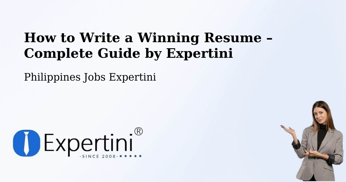 Resume Writing Guide for Job Seekers – Tambak - Tambak, Philippines Jobs Expertini